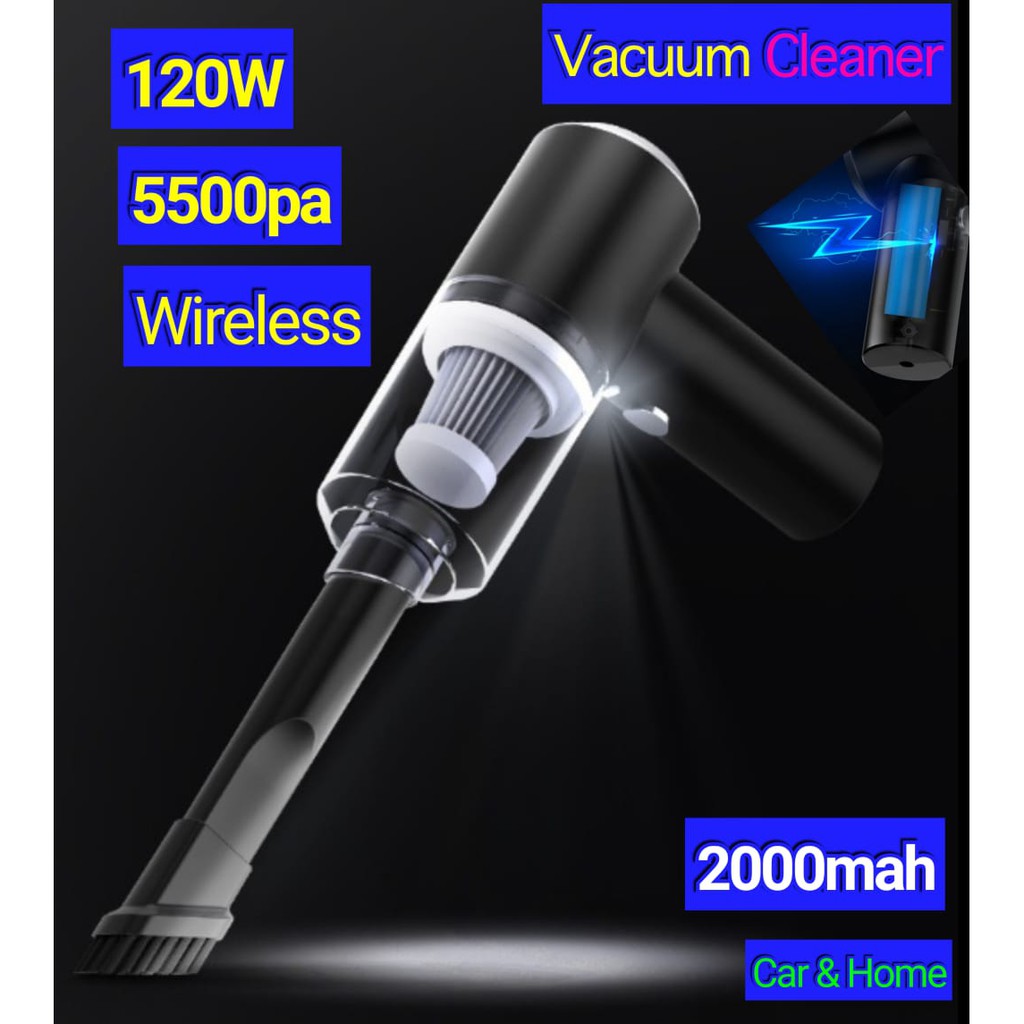 Wireless Car Vacuum Cleaner Portable / Vakum Penyedot Debu Mini Mobil - Vacum Car Baterai Cas