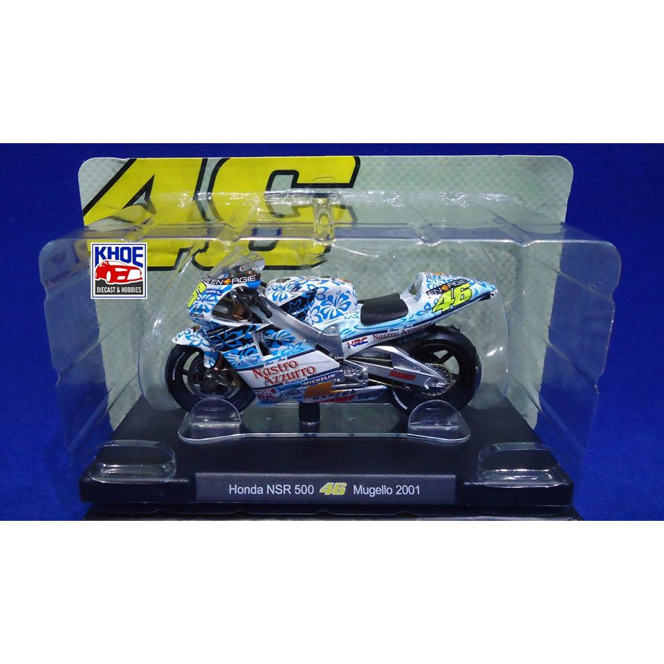 Diecast Miniatur Motor Honda NSR 500 Mugello 2001 Skala 1:18 By Leo Model