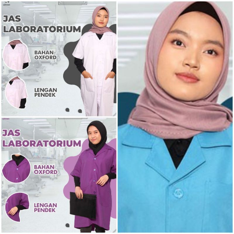 Jas laboratorium lengan pendek