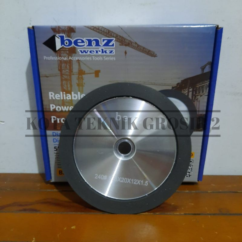 Diamond Grinding Wheel 5" BENZ Mata Gerinda Duduk 5" Benz 1 - 2 Sisi Asah Pisau Planner Trimmer Bubu