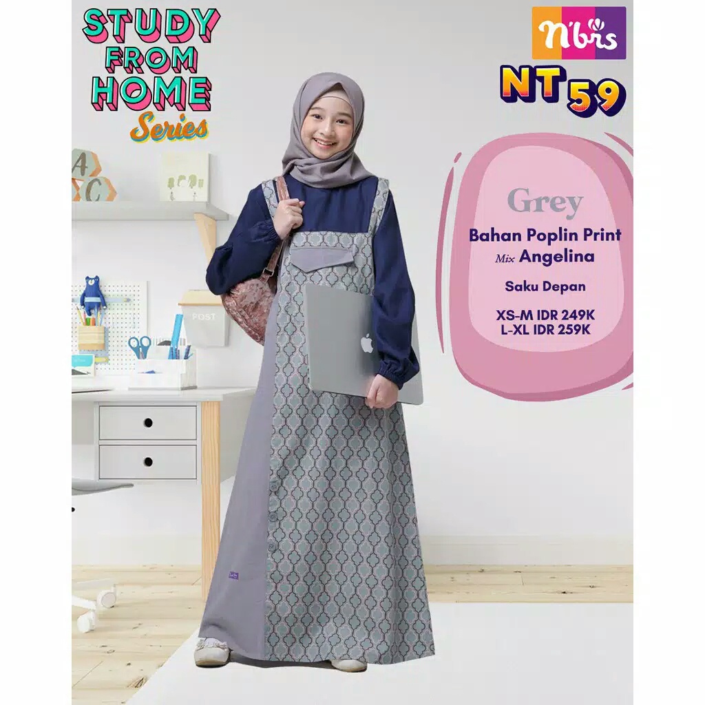 Gamis Remaja Terbaru Gamis Remaja Nibras Teen NT 59 Gamis Anak Perempuan