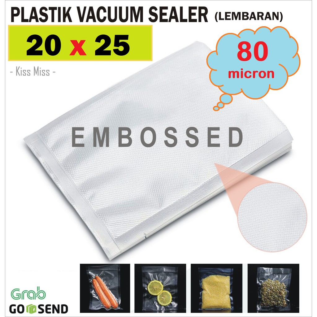 Plastik Vacuum  Bag  Embossed 20x25cm Vakum Sealer 