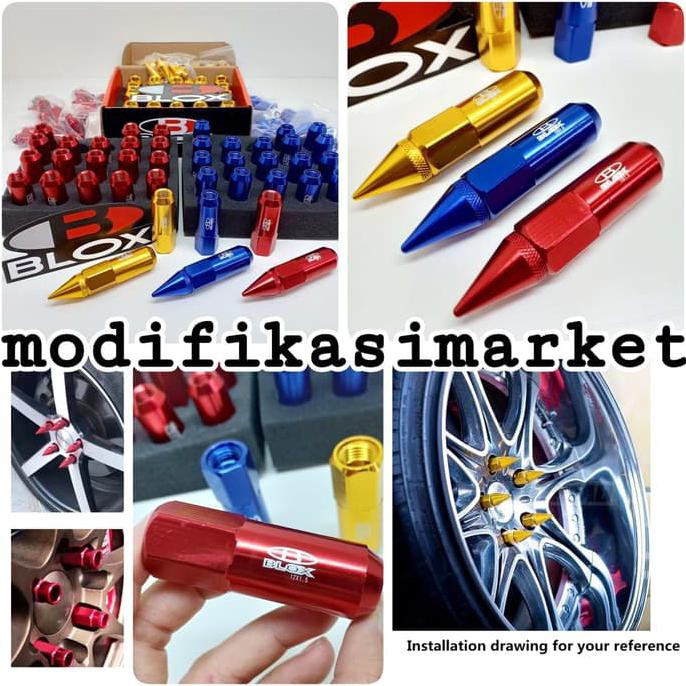 baut blox lugnut 1.5mm universal kualutas terbaik BERKUALITAS