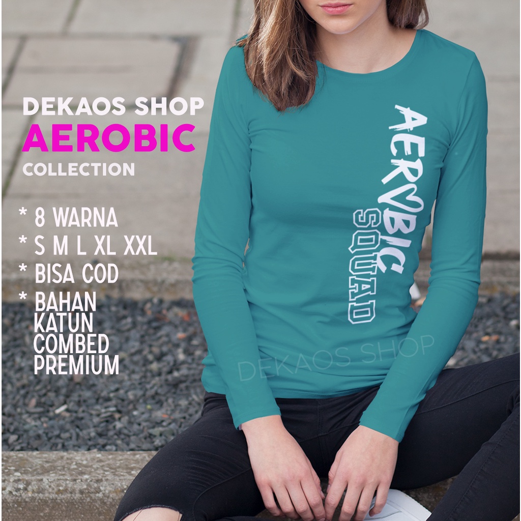 BAJU AEROBIC WANITA / KAOS AEROBIC WANITA / KAOS SENAM ZUMBA LENGAN PANJANG  / SETELAN ZUMBA / BAJU 