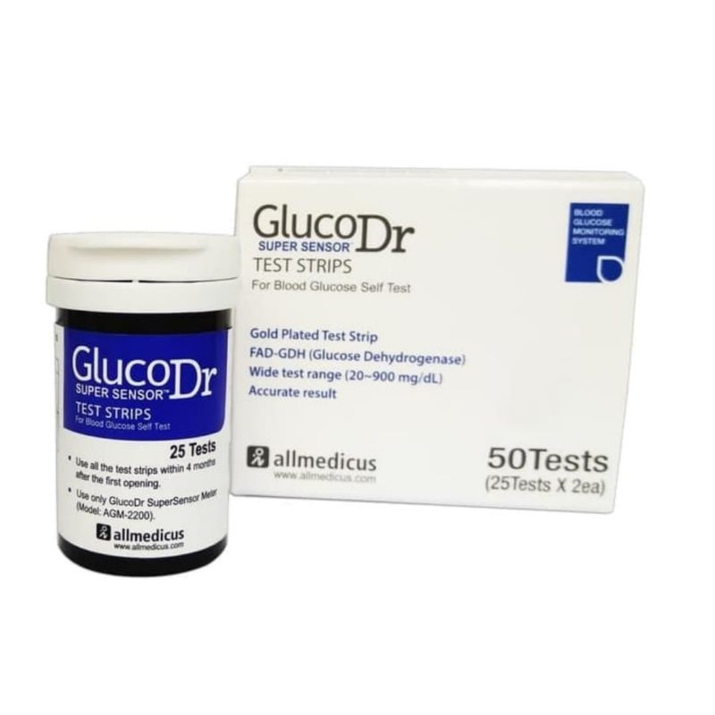 Strip Gula Gluco Dr Super Sensor isi 50pcs stik glucose