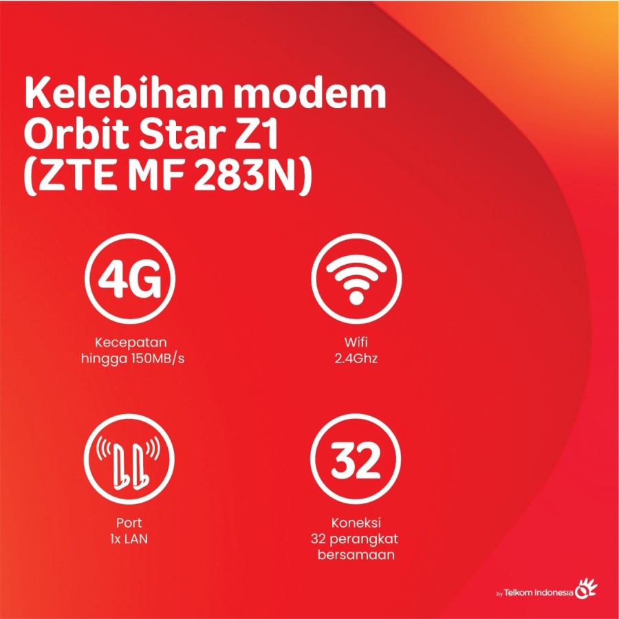 Modem Router Wifi Orbit Star Z1 ZTE MF293N Free Telkomsel