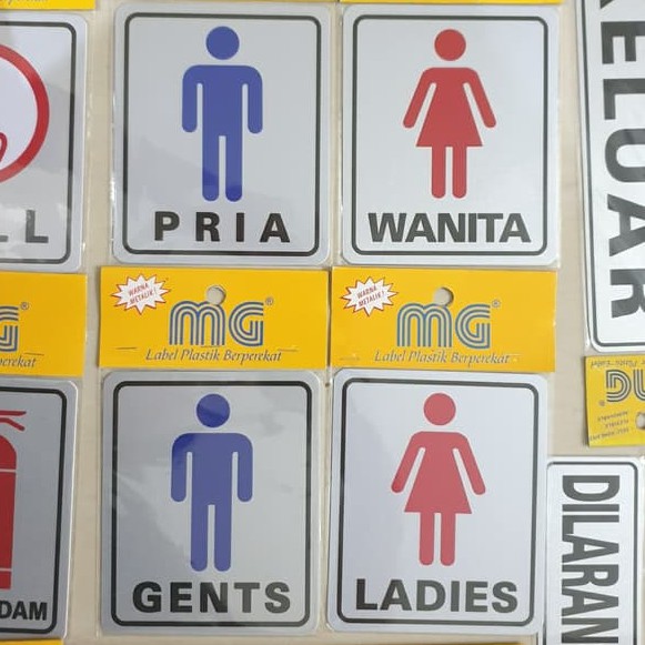 Jual Stiker Sticker Tempel Gambar Icon Logo Toilet Pria Wanita Gents Ladies Indonesiashopee 6277