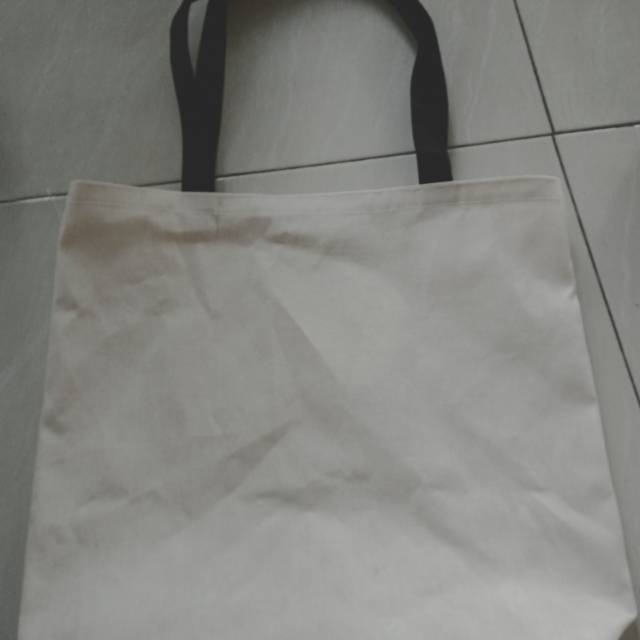 Totebag kanvas polos besar 40×35 Tali Hitam