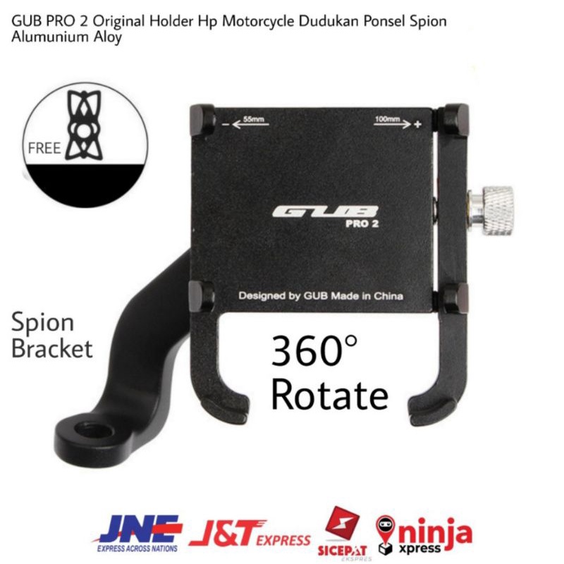 GUB PRO 2 HOLDER HP GPS FILANO FAZZIO VARIO ADV PCX AEROX XMAX SCOOPY GENIO BEAT DLL UNIVERSAL SEMUA MOTOR