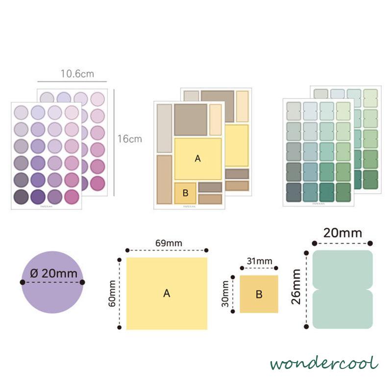 Stiker Label Index Dot Multifungsi Bisa Ditulis Untuk Dekorasi Diary / Scrapbook-Won