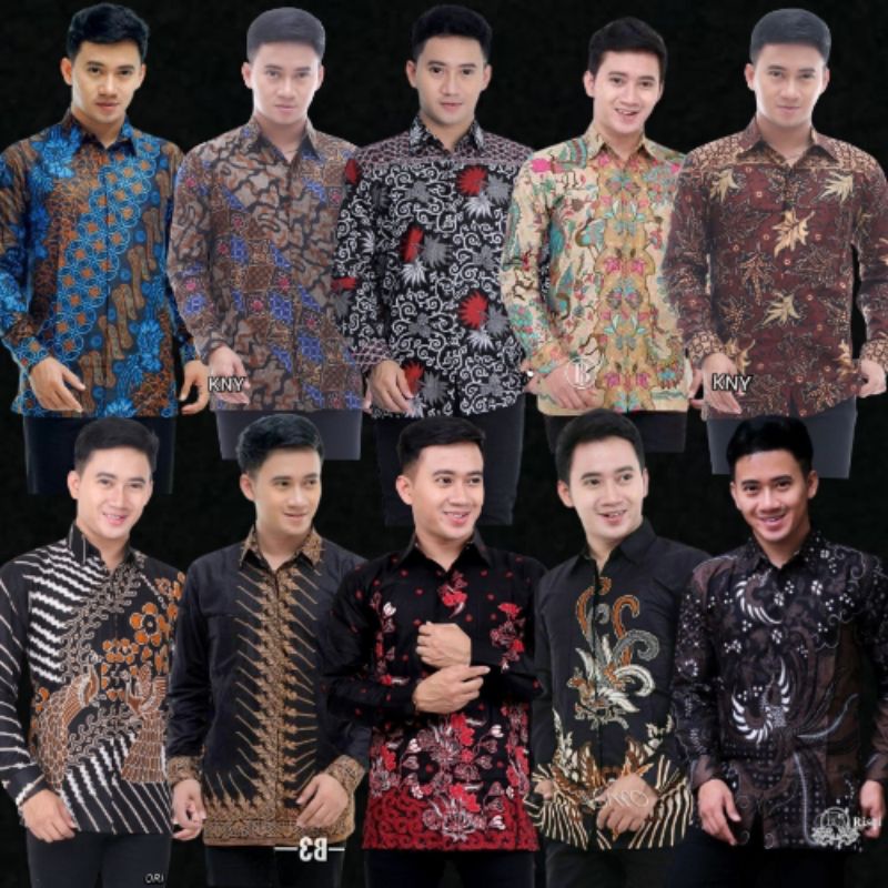 Kemeja baju batik pria seragam kantor lengan plpanjang