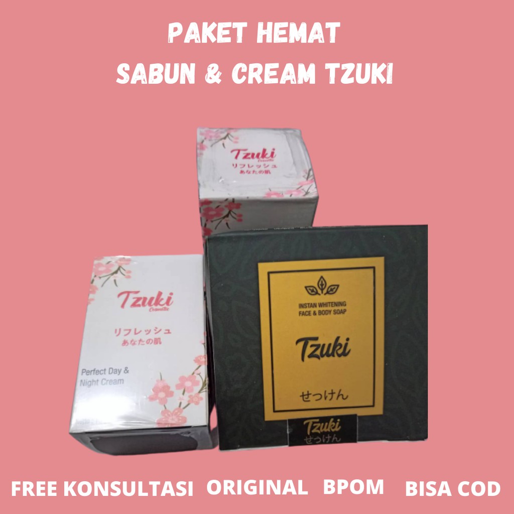 PAKET SABUN & KRIM] Tzuki, tzuki Soap, Tzuki Sabun krim, Tzuki Japan, Tzuki sabun Kecantikan, Origi