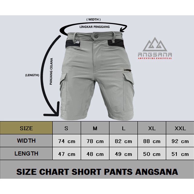 Celana pendek Angsana korsa exercise Celana pendek outdoor Angsana seri korsa exercise