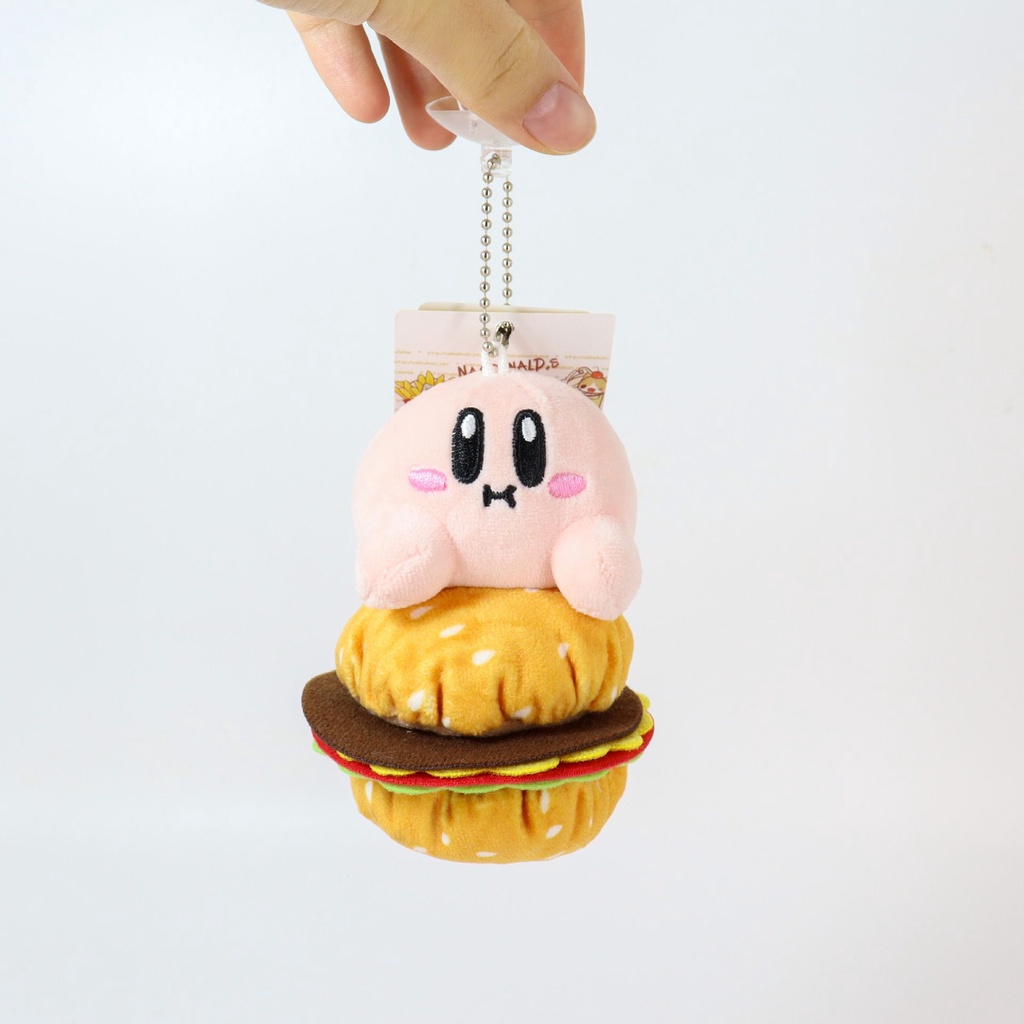 Burger Star Kirby Doll Bag Pendant Ins French Fries Plush Doll Bag Keychain Kawaii Anime Plush for Girl Birthday Gift