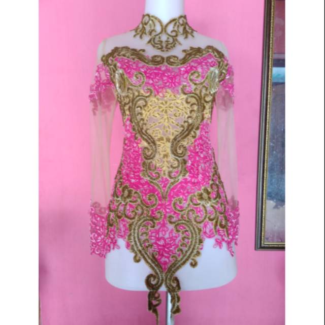Kebaya pengantin pink fanta