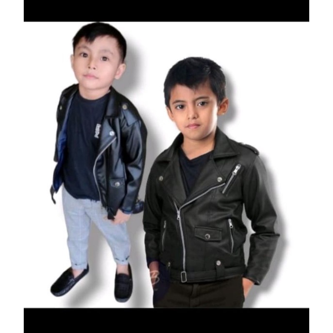 JAKET KULIT ANAK SINTETIS MODEL RAMONES TERBARU KUALITAS PREMIUM