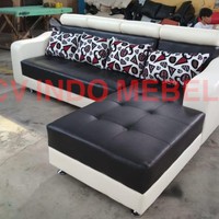 Sofa kursi tamu sudut oscar mewah ready makassar murah berkualitas