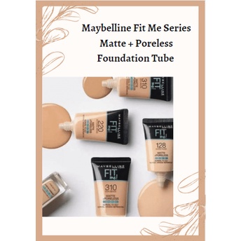 Maybelline Fit Me Series Matte dan Poreless Foundation Tube Pump Compact Powder 12H SPF (VIC)