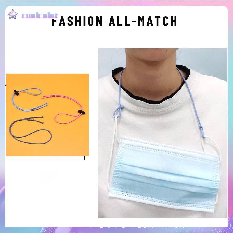 Ready stockSilikon Rantai Fashion All-Match Masker Lanyard Gantung Leher Non-slip Rantai Kacamata La