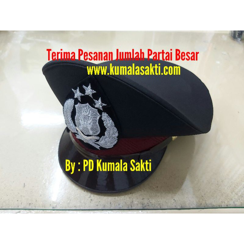 Topi Pet PDH Sabhara Bintara-Pet Sabara-Pet Bintara PDH-Kaos Polisi-Tempat Sarung Pet-Sabuk Polisi