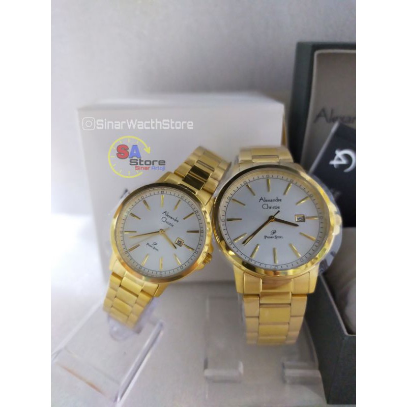 (Bisa satuan) Alexandre Christie 1014MD / LD Jam tangan Couple / AC 1014 MD / LD