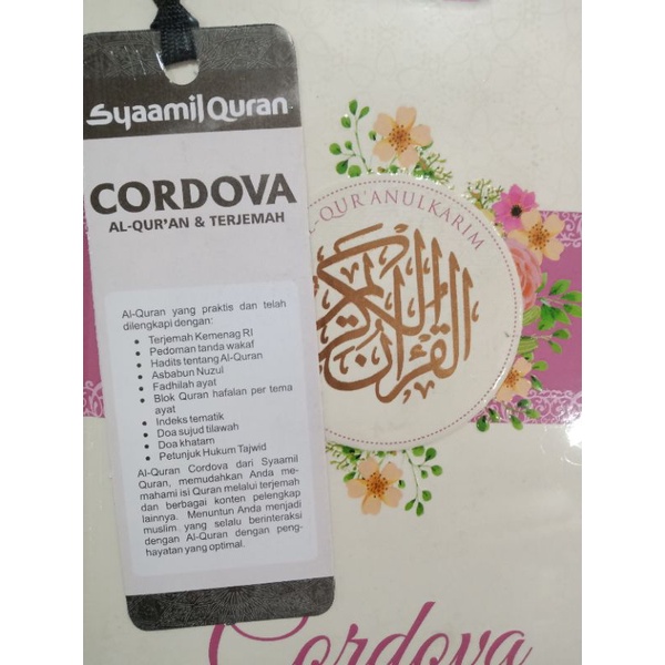 Alquran Cordova A5 For Women Cantik Alquran Terjemah/Syaamilquran