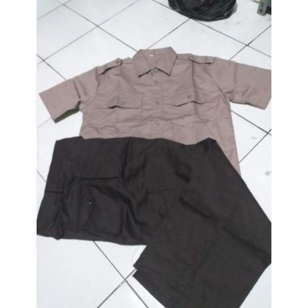 BAJU SERAGAM PDH SECURITY SERAGAM SATPAM COKLAT TERABARU