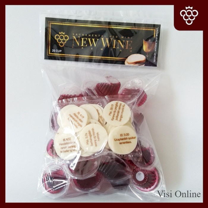 

Anggur Perjamuan Kudus Cup Premuim + Hosti Ayat Kecil - Isi 25 Cup