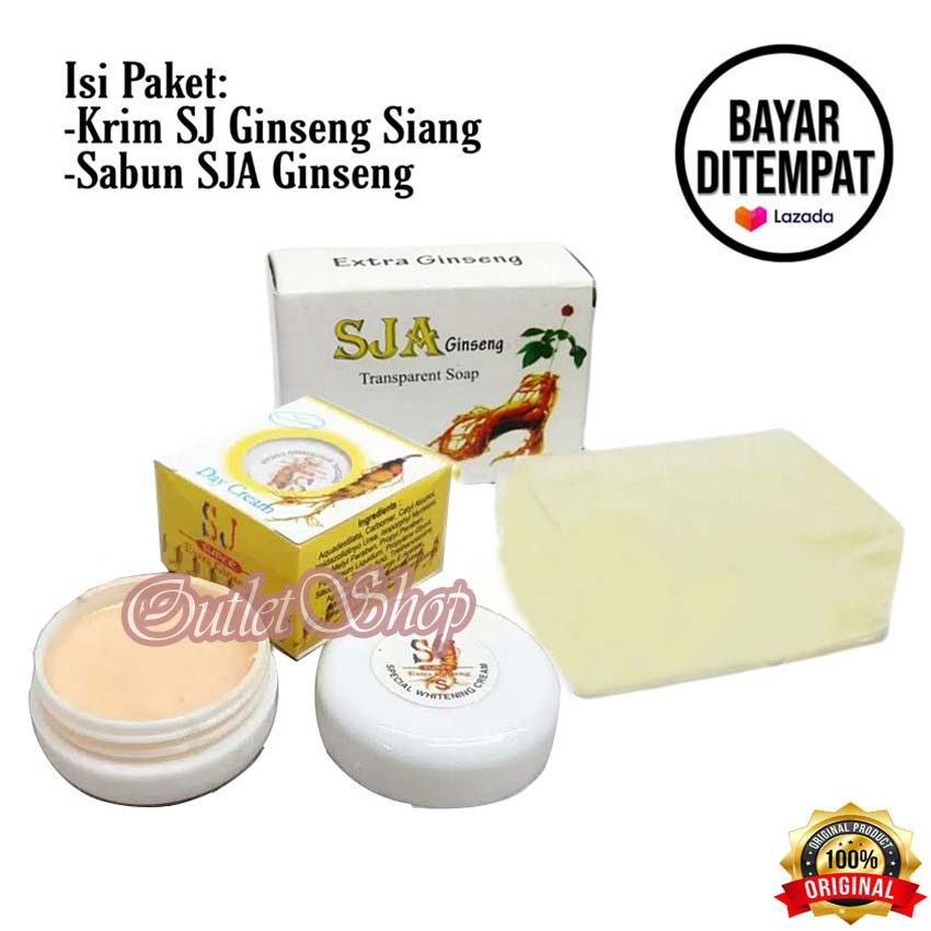 PAKET GINSENG 2 in1 - Cream Siang SJ Sinjung Ginseng Original + Sabun SJA Gingseng Original BPOM