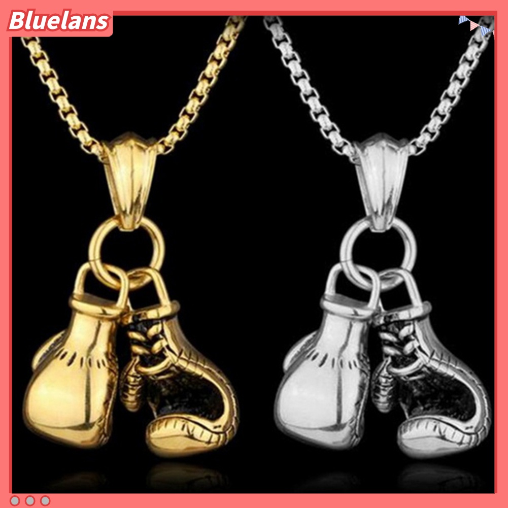 Kalung Rantai Dengan Liontin Sarung Tangan Tinju Untuk Pria