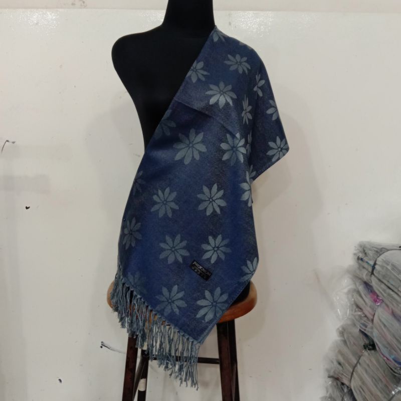 syal pashmina motif daun || syal || scarf || selendang || shawl || pashmina || fashion wanita