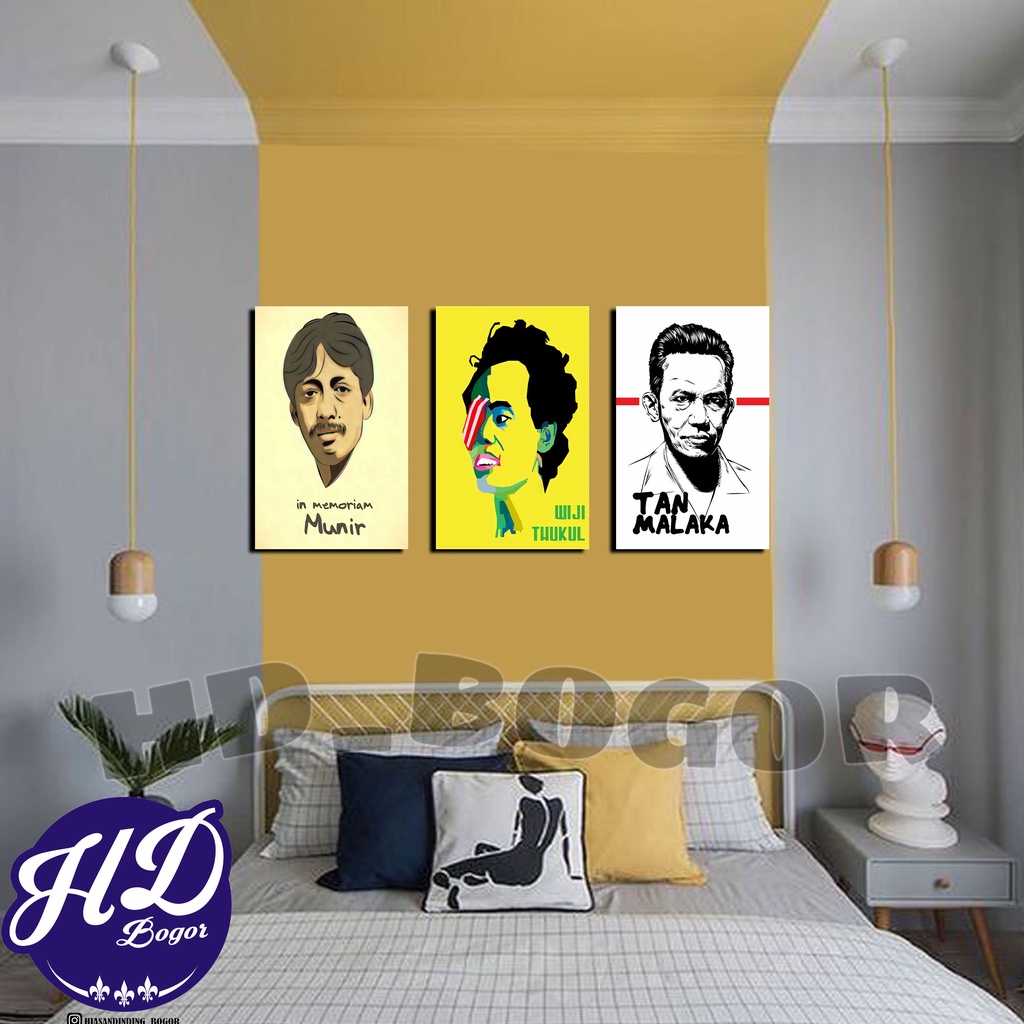 hiasan dinding poster kayu menolak lupa ukuran 20×30cm