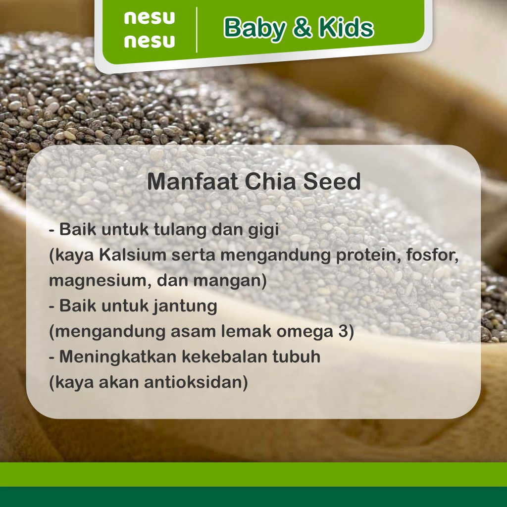 Chia Seeds 75gr Murni Anik Makanan Bayi Sehat Bergizi Tinggi Sehat Indonesia