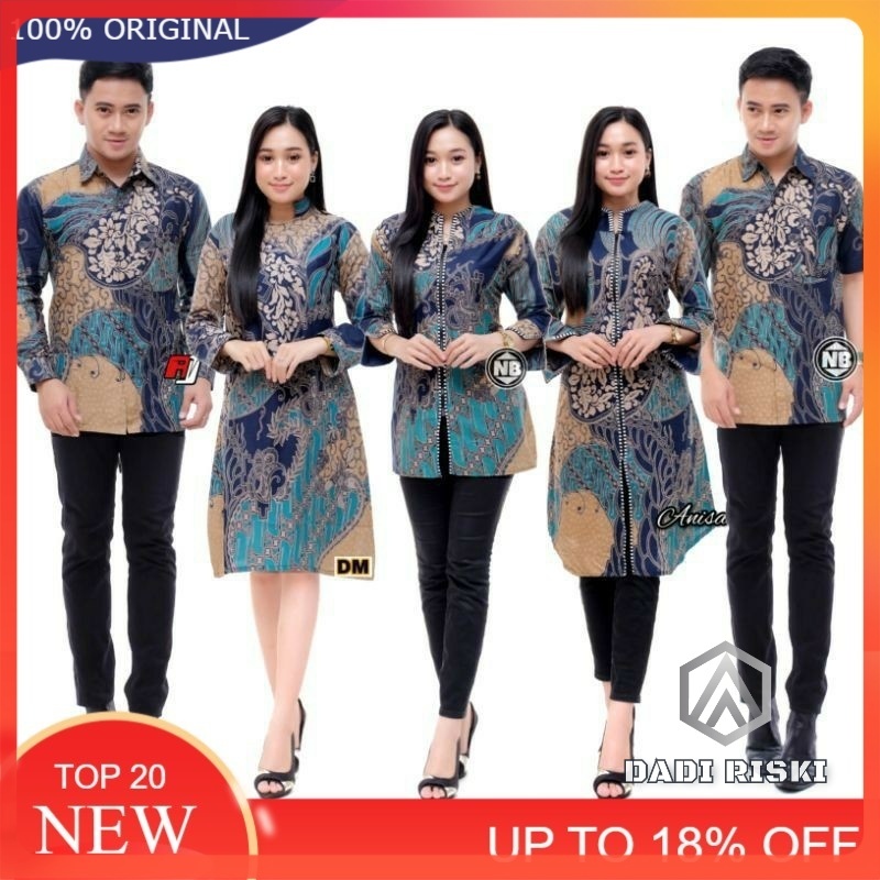 [12.12] Size S M L XL XXL XXXL Batik couple MOTIF BARU atasan kantor seragam batik pria wanita bluse hem DADIRISKI