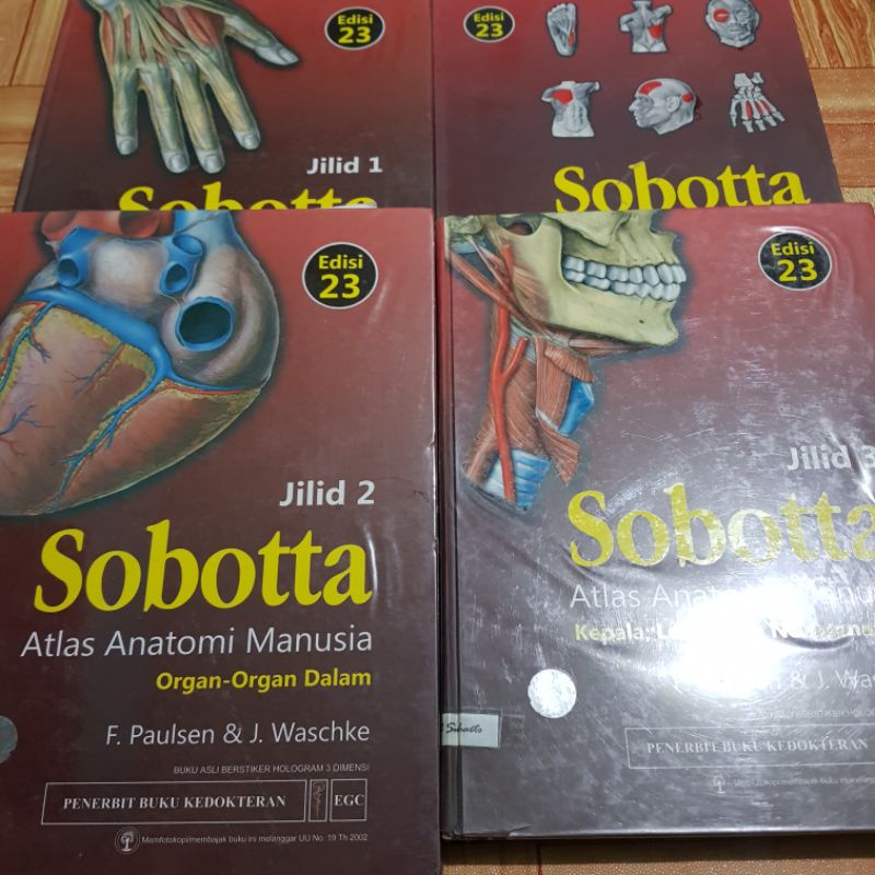 Atlas Anatomi Sobotta 3 jilid+1 edisi 23 original