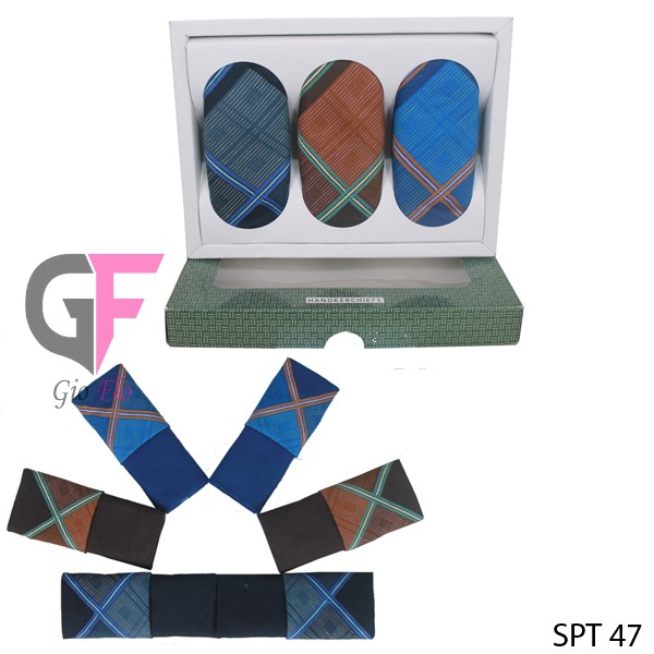 GIOFLO Sapu Tangan Pria Katun Isi 6 PCs Multicolor / SPT 47