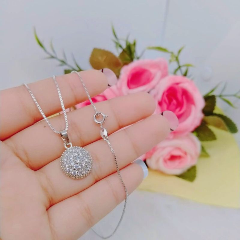 kalung Rodhium. (rantai italy kaca)