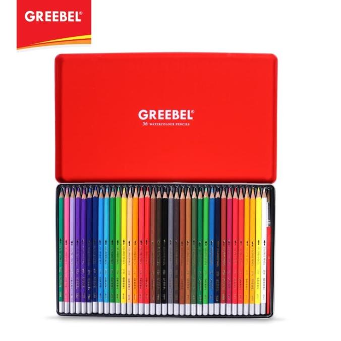 

GREEBEL 2736 Water Colour Pencil TIN Case 36 Warna