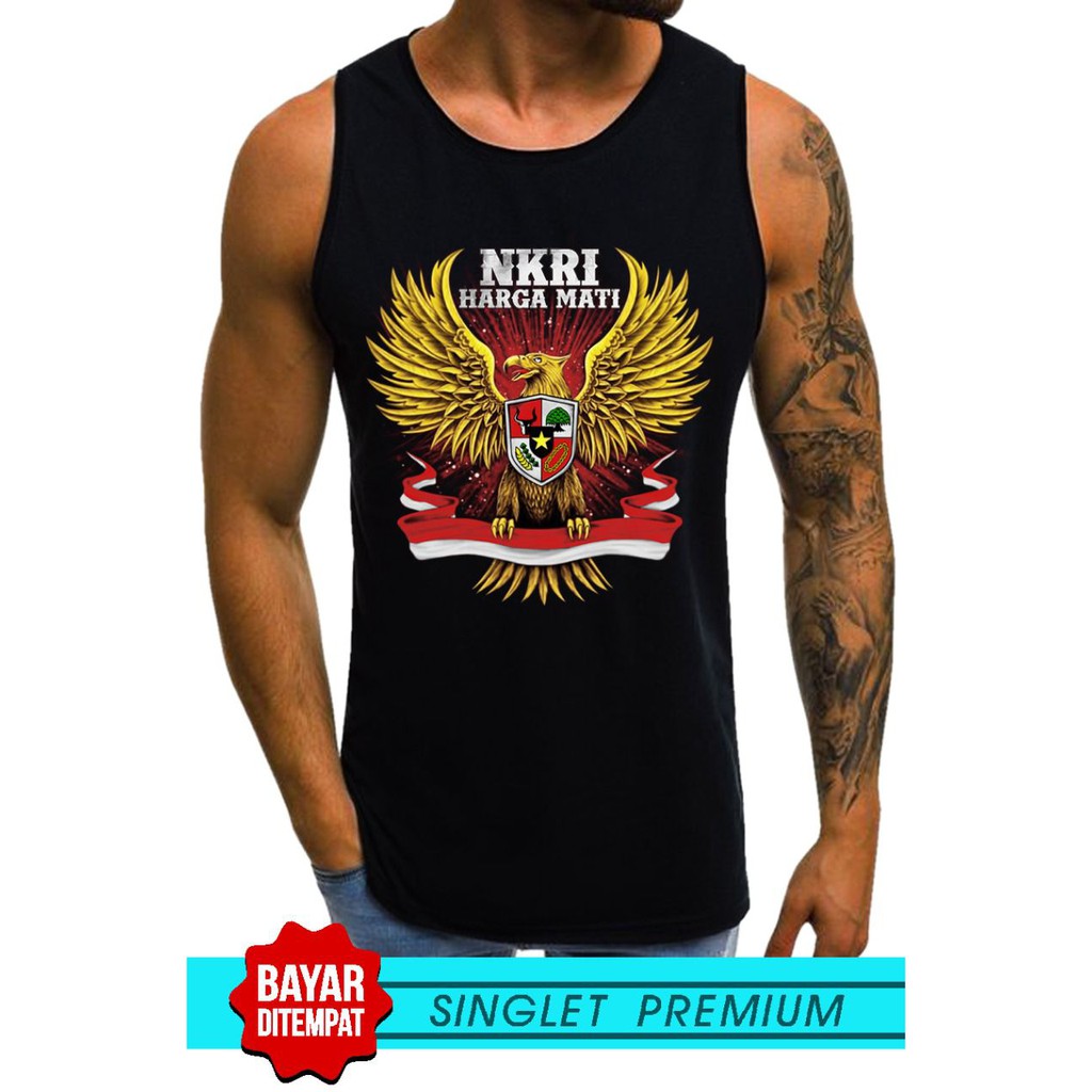 SINGLET LEKBONG PRIA (NKRI) / SINGLET LEKBONG GYM /LEKBONG / SINGLET/KAOS DALAM PRIA/KUTANG