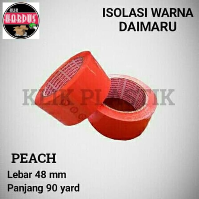 

ISOLASI WARNA PEACH/SELOTIP/LAKBAN DAIMARU/OPP/TAPE/LAKBAN POLOS