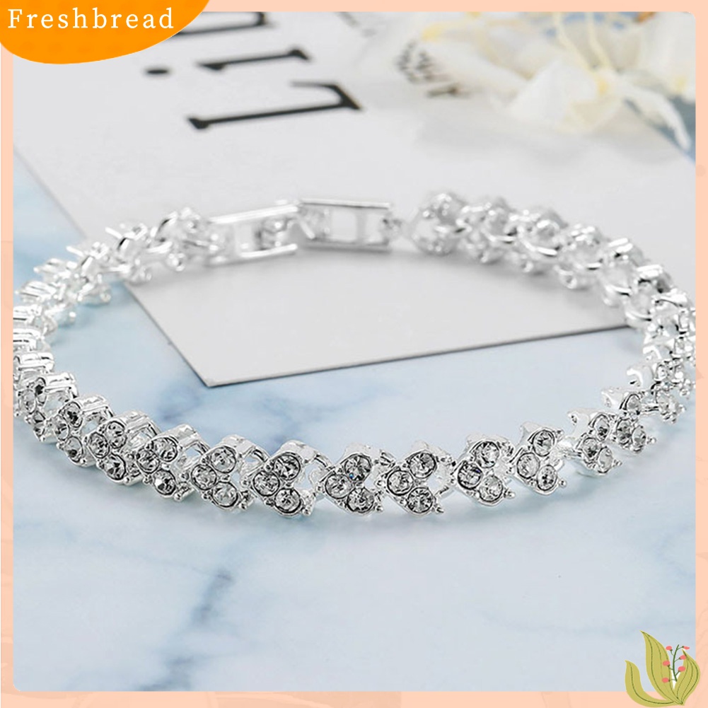 [TERLARIS]Shiny Rhinestone Inlaid Women Bracelet Adjustable Bangle for Party Anniversary