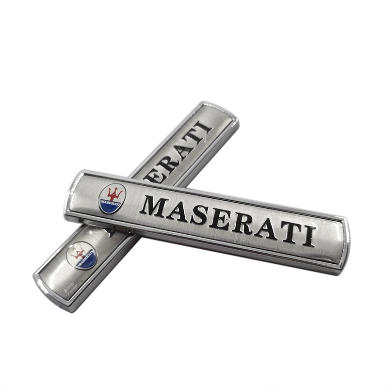 2pcs Stiker Emblem Logo MASERATI Bahan Metal Untuk Mobil MASERATI