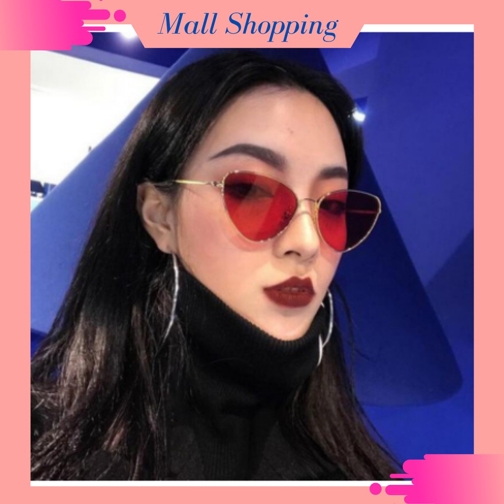 (COD) Kacamata Wanita Korean Fashion Cat Eyes Metal Women Eyewear SunGlasses MALL SHOPPING