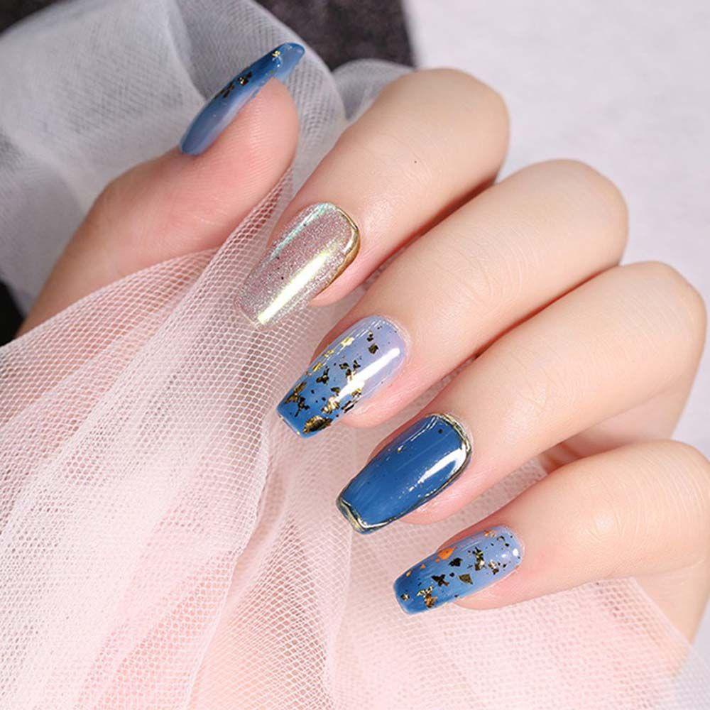 Mxbeauty Nail Art Foils Warna-Warni Korea Perak Emas Mulia Daun Foil 3D Stiker Kuku