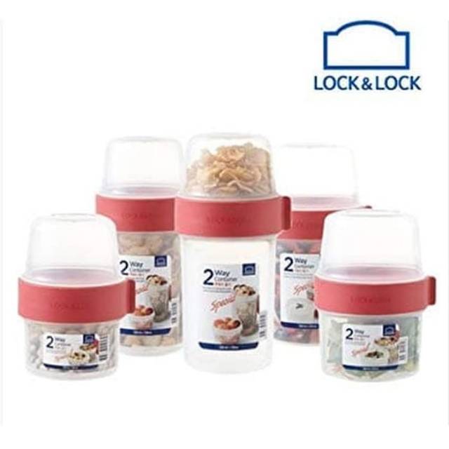 Lock &amp; Lock Two Way Food Container Wadah Tempat Makan Dua Sisi Snack Box LLS211 LLS213 LLS221 LLS222 LLS222