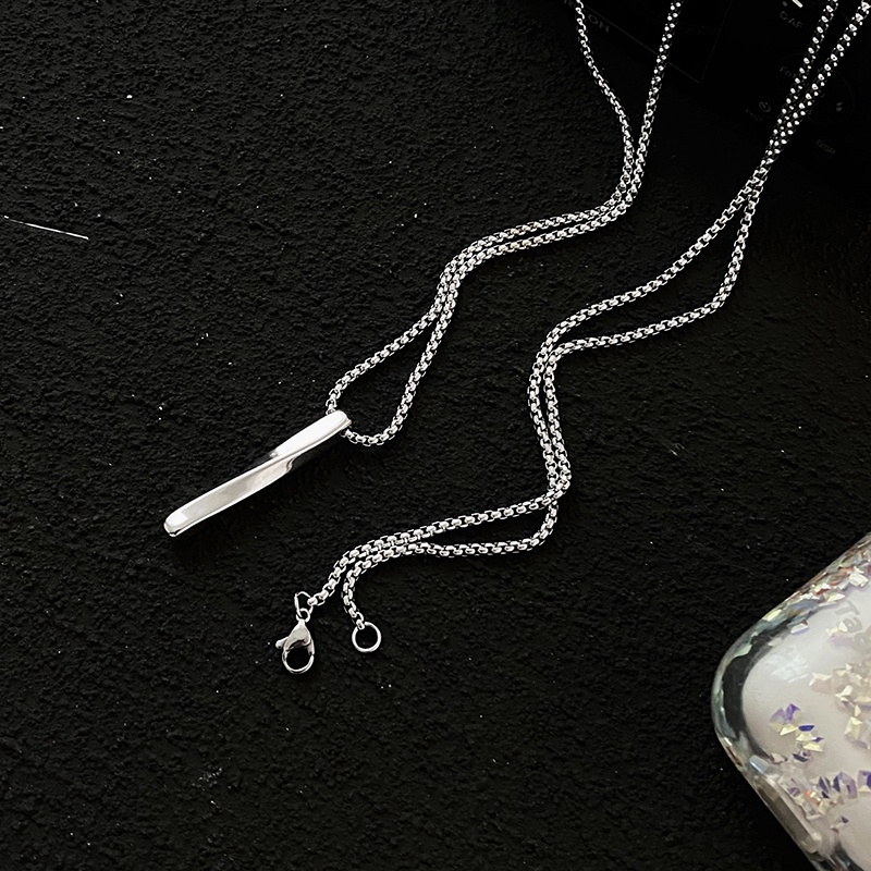 Twisted Long Pendant Necklace Accessories Personality Street Hip Hop Clavicle Chain