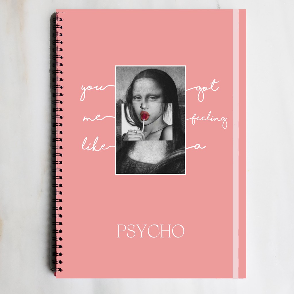 

PSYCHO Red Velvet Song Notebook Spiral Ruled/ Grid/ Dotted Journal Buku Tulis Catatan Sekolah Kuliah