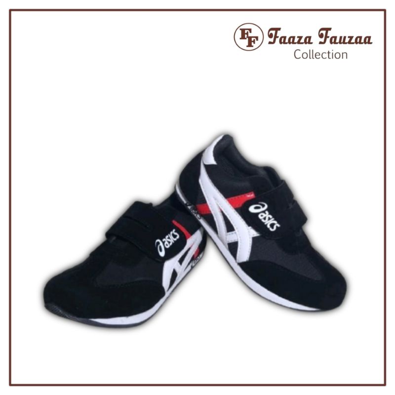 SEPATU SNEAKERS ANAK ASICS WARNA HITAM PUTIH