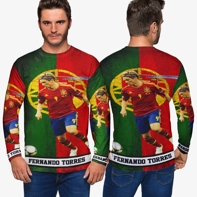 Kaos Pria Fernando Torres Soccer Tshirt Bahan Polyester Jersey Casual Style Fashionable Unisex Tees
