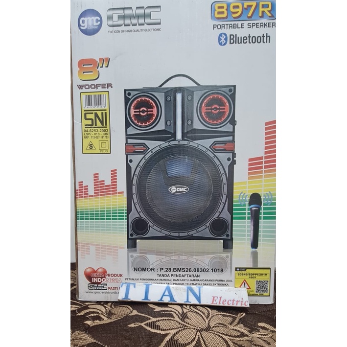 GMC 897R Multimedia Speaker Portable (Include Mic Wireless)